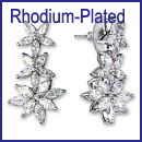 rhodium earrings