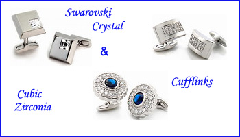 crystal cufflinks